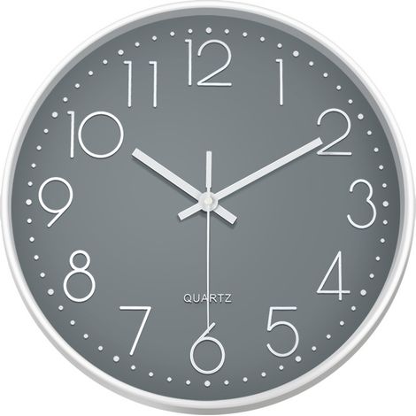 [12 pouces 30cm] horloge murale silencieuse élégante horloge murale créative à échelle numérique stéréoscopique horloge horloge sans trou (1/5)