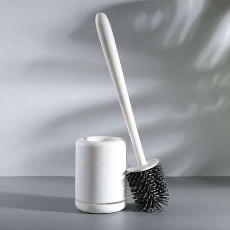 Silicone Toilet Brush for Deep Cleaning, Non-Slip Long Handle and Flexible Bristles, Quick Dry Toilet Cleaning Brush (1/5)
