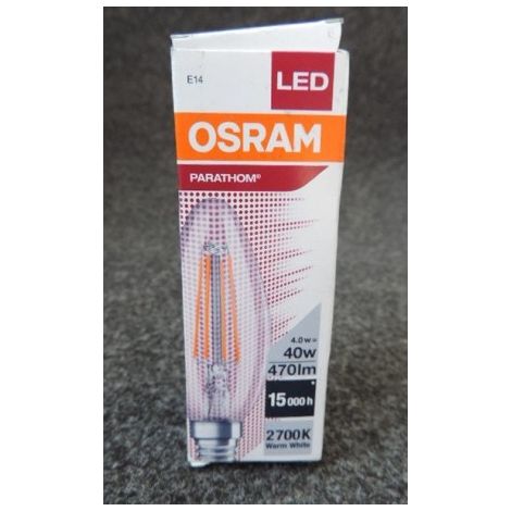 Ampoule LED à filament 4W 2700K 470lm culot E14 Ø 35x100mm 230V non-dimmable OSRAM LEDVANCE 287747
