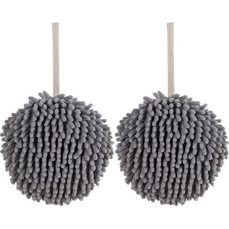 Weiche Mikrofaserhandtücher – 2er-Set (Grau + Weiß) – 17 x 17 cm