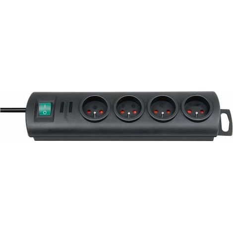 Brennenstuhl 1153304124 Mehrfachsockel 1,5 m 4 AC-Steckdosen Innen Schwarz (1/2)