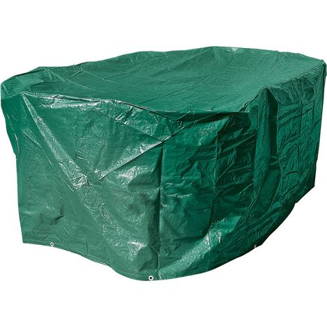Draper 12911 Heavy Duty Oval Patio Set Green Cover 2300mm x 900mm Waterproof (1/5)