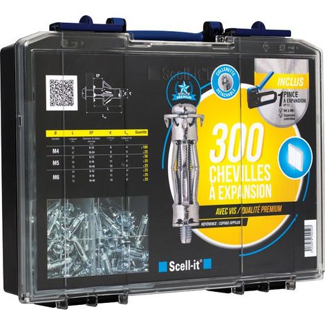 Set di 300 tasselli ad espansione Prenium SCELLIT - con pinze ad espansione Optee - COF002-SPPLUS (1/3)