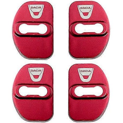 Accessoires de style automobile : cache-serrures de portières avec emblèmes pour Dacia Sandero Mk2 Stepway (lot de 4) - Protection rouge (1/5)