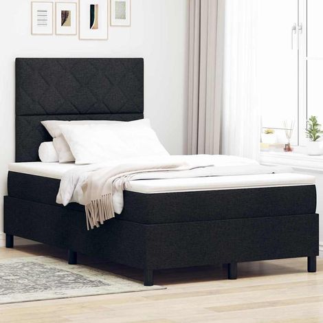Teenpull – Boxspringbett mit LED-Lichtleisten Schwarz 120 x 190 cm Stoff (1/5)