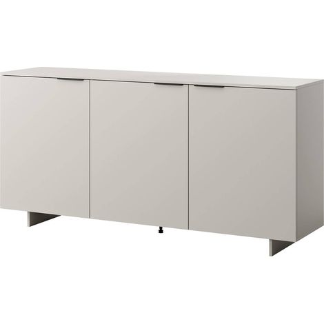 Buffet Neto, buffet de salon à trois portes battantes, surélevé, 180 x 42 x 90 cm, beige (1/4)