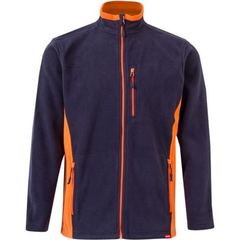Chaqueta Polar Bicolor AZUL NAVY/NARANJA XL