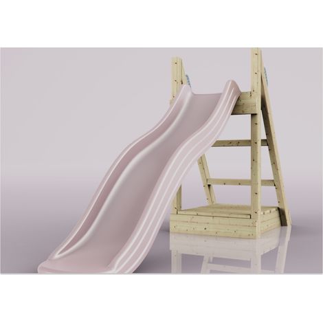 REBO Rutsche Gecko Kinderrutsche outdoor aus Holz in Rosa, Rutsche outdoor freistehende Rutsche175cm (1/4)