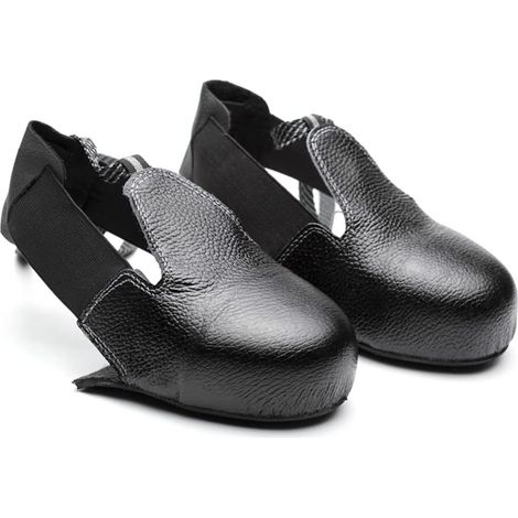1 paire de couvre-chaussures de sécurité avec bout en acier - Universels avec sangle réglable pour le lieu travail industriel (1/5)