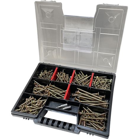 Assortiment de 280 VBA Vis bois agglo Tête fraisée TORX Pointe antifendage type 17 Bichromaté - 1 pièce (1/5)