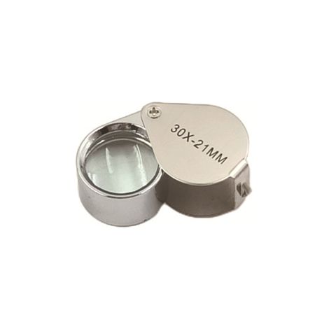 BEBUSINGOTO Lupa de joyero de 30 x 21 mm, para joyería antigua, de bolsillo 30x, plegable. (1/5)