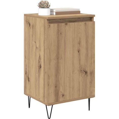 Buffet de Cuisine en Bois d'Ingénierie Style Chêne, Meuble Rangement Compact 40x35x70 cm pour Salon ou Entrée (1/5)