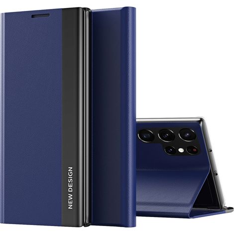 Funda tipo libro con soporte para Samsung Galaxy S25 Ultra Sleep Case Pro - Azul (1/2)