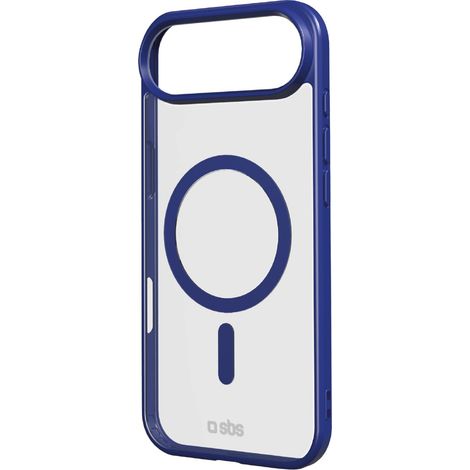 SBS iPhone 17 Air Back Case, MagSafe, blau, farbige Ränder