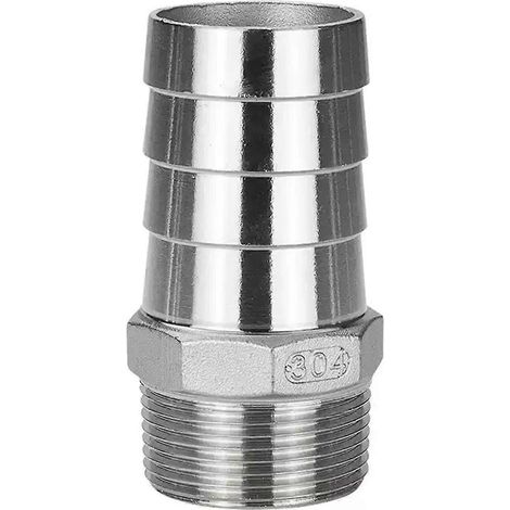 Adaptateur de raccord cannelé en acier inoxydable 1/2 pouce, filetage mâle 304 vers connecteur de tube de 6 mm (1/3)