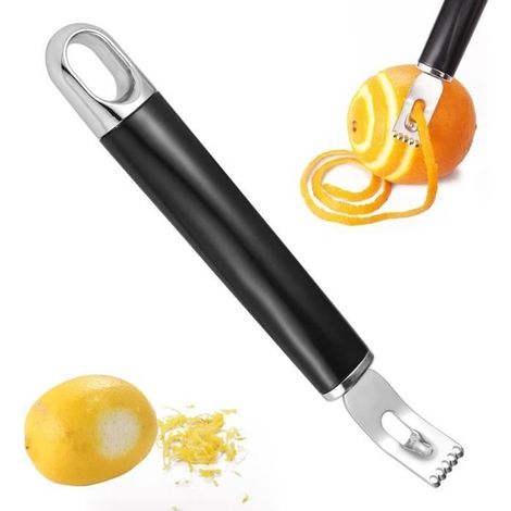 2-in-1 Zitronenschäler und -zesten, Zitronenschäler aus Edelstahl (1/4)