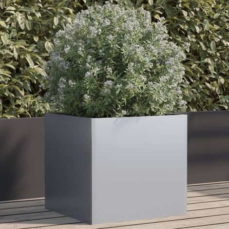 Jardinière argenté 49x47x46 acier galvanisé (1/5)