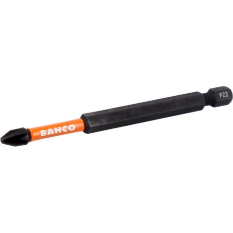 Bahco 1/4 Torsion Bits für Pozidriv Schrauben 90 mm - PZ2 - 2 Stk./Blisterpackung (1/3)