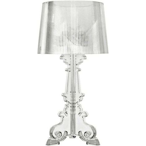 Lampe de Table - Petite Lampe de Salon Design - Bour Transparent - Acrylique, Plastique