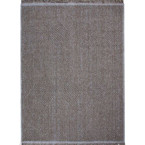 JUTA LOSANGE - Tapis aspect jute intérieur extérieur losanges beige 120x160 (1/5)