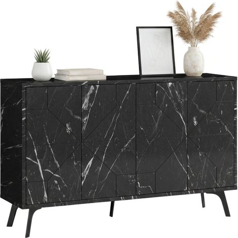 Credenza Earl, Madia 6 Ripiani, 12 Vani, 6 Ante, 123x35x77h cm Grigio