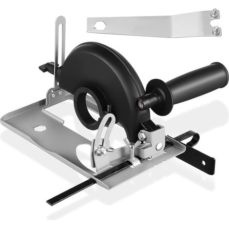 Support pour Meuleuse D'angle de Bureau en Métal Poignée Ergonomique, Réglable de 0 à 45°, Profondeur de Coupe Jusqu'à 40mm, Compatible 100-125mm (1/5)