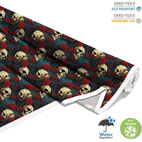 TESSUTI DECORATIVI PER ESTERNI OXFORD - Motivo Teschio I DX4084 (1/5)