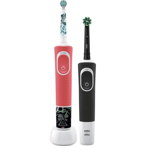 Oral-B D103 Black + D100 Star Wars D103.413.3-D100.410.2K Brosse à dents électrique pour enfants rotatif / oscillant ro