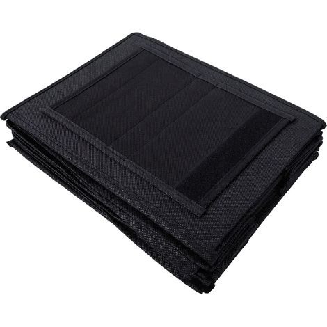 Organisateur suspendu à 10 étagères pour casquettes de baseball, sac de rangement en tissu non tissé, support multi-usage et peu encombrant pour appartement, dortoir, chambre ou placard, noir (1/5)
