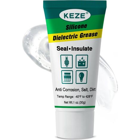 Graisse diélectrique pour connecteurs électriques, capuchon de bougie, protection contre la corrosion, sel et saleté, inhibiteur de corrosion, 28 g (1 paquet) (1/5)