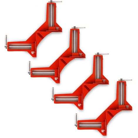 4 clips d'angle droit en alliage d'aluminium, clips d'angle robustes à 90 degrés pour le travail du bois, adaptés aux aquariums et aux cadres photo. (1/5)