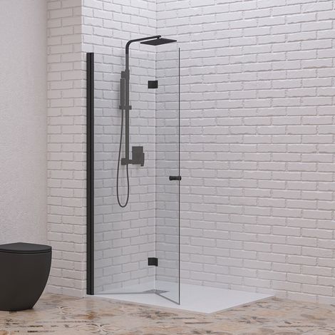 Doccia walk in a libro 60 cm colore nero  KSW7000N kamalu
