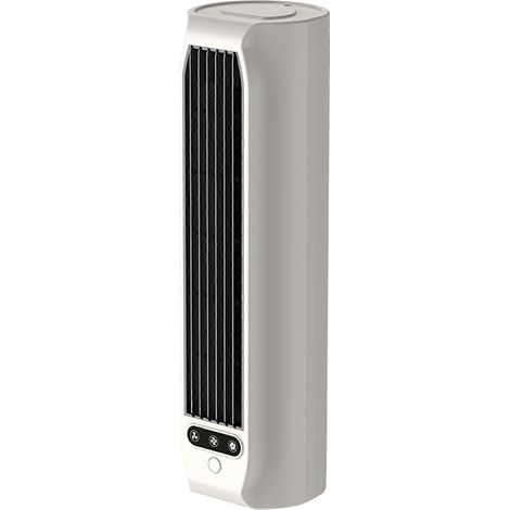 Climatiseur portable et mini ventilateur de bureau silencieux - Ventilateur sans pales à 3 vitesses pour la maison, le bureau, les voyages et un rafraîchissement confortable (blanc) (1/5)