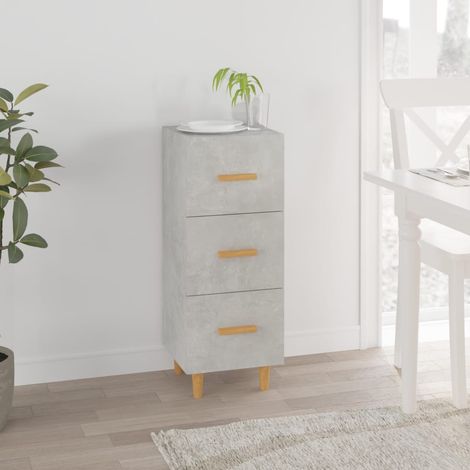 Buffet Gris béton 34,5x34x90 cm Bois d'ingénierie (1/5)