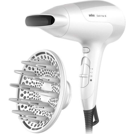 Braun HD385 - Satin hair 3 power perfection hair dryer de con iontec e diffusore, 2000 watt