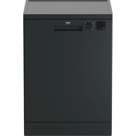 Beko – Lave-vaisselle pose libre 14 couverts – Largeur 60cm – 47dB – Ouverture porte auto – Classe A séchage – Couleur anthracite