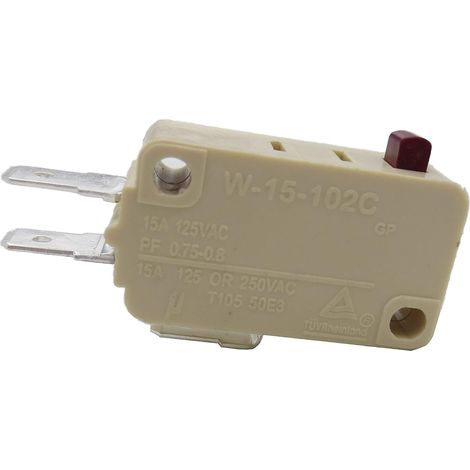 Micro-interrupteur - Lot de 10 - 3 Broches - 15A 125VAC - Pour Four à Micro-ondes - W-15-102C (1/4)
