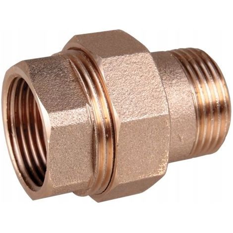 Conexión de tornillo recto de latón con junta tórica de 1".