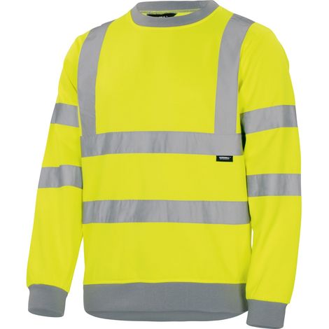 Vizwell Herren Warnschutz Sweatshirt VWFC120 Gr. S gelb (1/3)