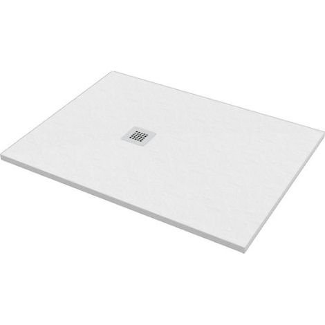 Piatto doccia 100x120 h.2,8 in marmo resina effetto pietra bianco