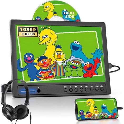 YSFMODE Lecteur DVD Voiture 12,5" - Écran appuie-tête HDMI 1080p USB/TF CD/DVD