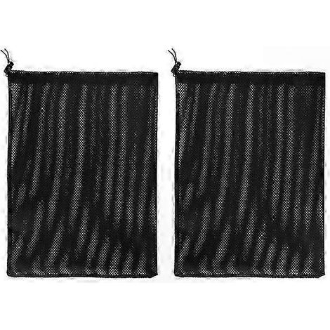 Sac de filtration en maille x2 pour pompe d'aquarium et bassin, cordon coulissant, entretien piscine et filtration d'eau, accessoire idéal pour pompes immergées (1/3)