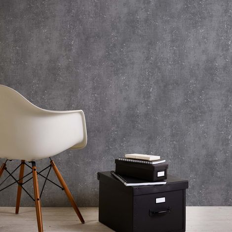 A.S. Creation Titanium 3 378403 Vliestapete Betonoptik 0.53 m x 10.05 m Anthrazit (1/5)