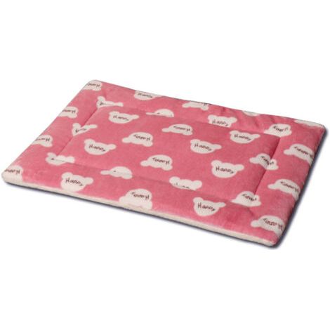 DEESSE SHOP-Coussin pour animaux de compagnie, doux et confortable, épais, multifonctionnel, tapis de cage pour chiens, chats, animaux de compagnie, rose, 50x35cm / 19.7x13.8in. (1/5)