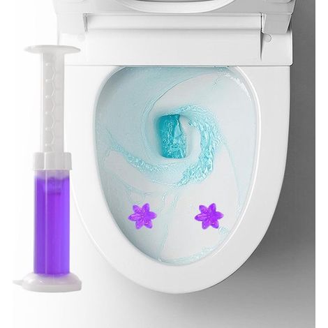 Gel nettoyant pour toilettes, déodorant et assainissant, parfum floral, 6 couleurs - Violet (1/5)