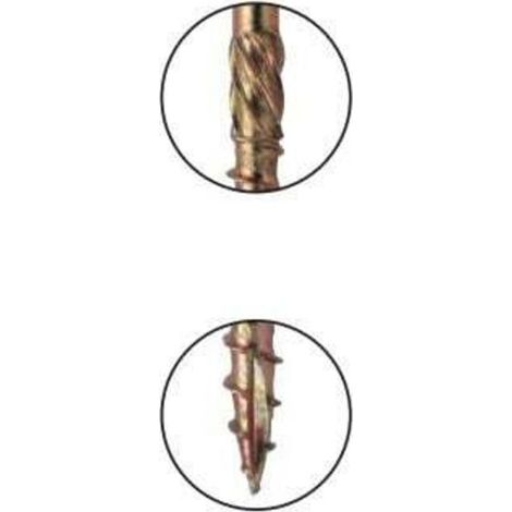 Vis charpente tête fraisée 6x150 mm zingué bichromaté – Acier trempé pour poutres lamellaires – Boîte de 100 unités (1/5)