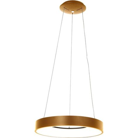 Pendellampe Esstischleuchte Hängelampe gold Wohnzimmerlampe Ring LED H 160 cm (1/5)