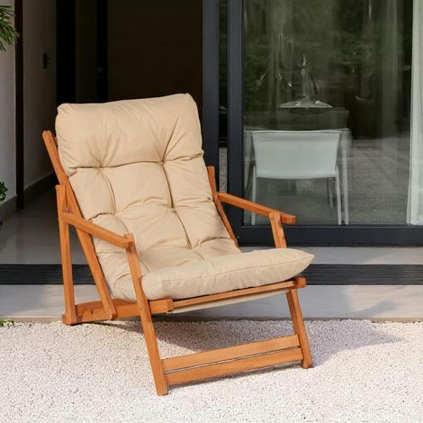 Chilienne beige pliante - grand confort SORA (1/5)