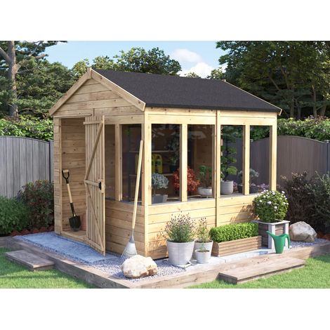 Dunster House Potting Shed Apex Roof W8' x D8' (W2.4m x D2.4m) Overlord Modular (1/5)