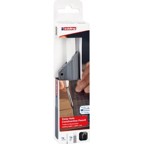 edding 4-8880-1-1112 8880 Deep Hole Construction Pencil (Blister Packed) EDD888011112